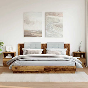 vidaXL Bedside Cabinets 2 pcs Old Wood 40x40x50 cm Engineered Wood