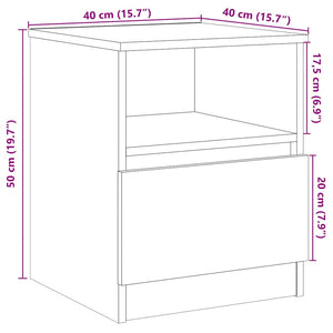 vidaXL Bedside Cabinets 2 pcs Old Wood 40x40x50 cm Engineered Wood