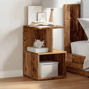 vidaXL Bedside Cabinet Old Wood 35x35x55 cm Engineered Wood