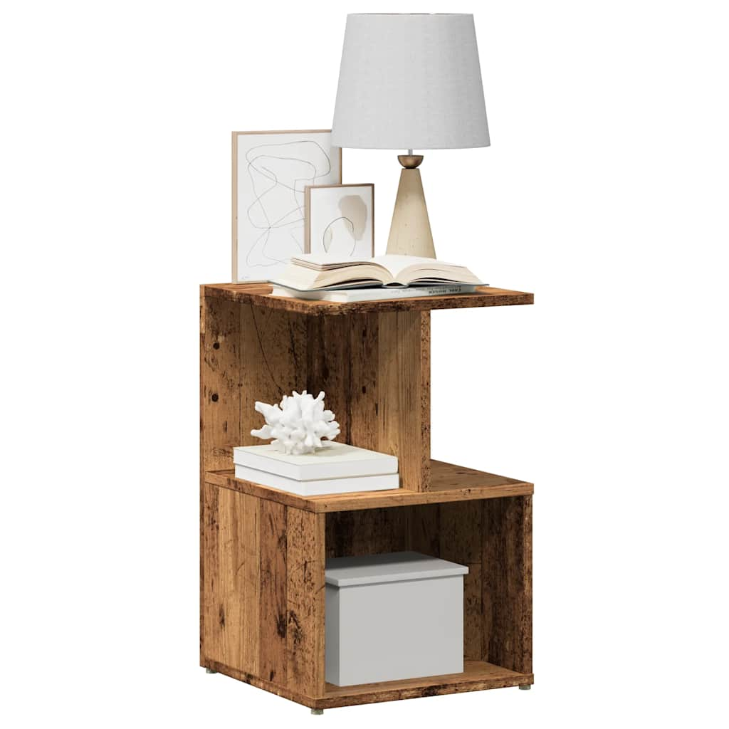 vidaXL Bedside Cabinet Old Wood 35x35x55 cm Engineered Wood