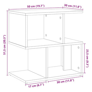 vidaXL Bedside Cabinets 2 pcs Artisan Oak 50x30x51.5 cm Engineered Wood