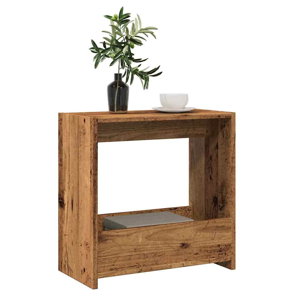 vidaXL Side Table Old Wood 50x26x50 cm Engineered Wood