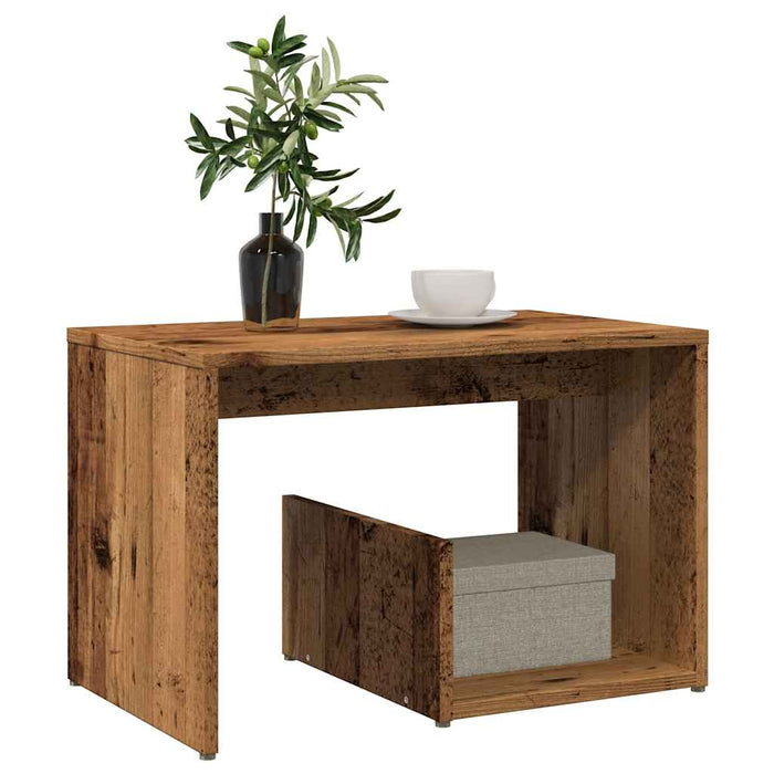 vidaXL Side Table Old Wood 59x36x38 cm Engineered Wood