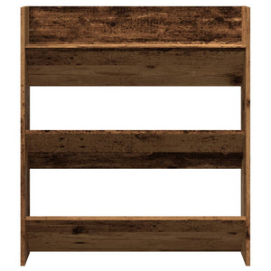 vidaXL Wall Shoe Cabinet Old Wood 80x18x90 cm Engineered Wood