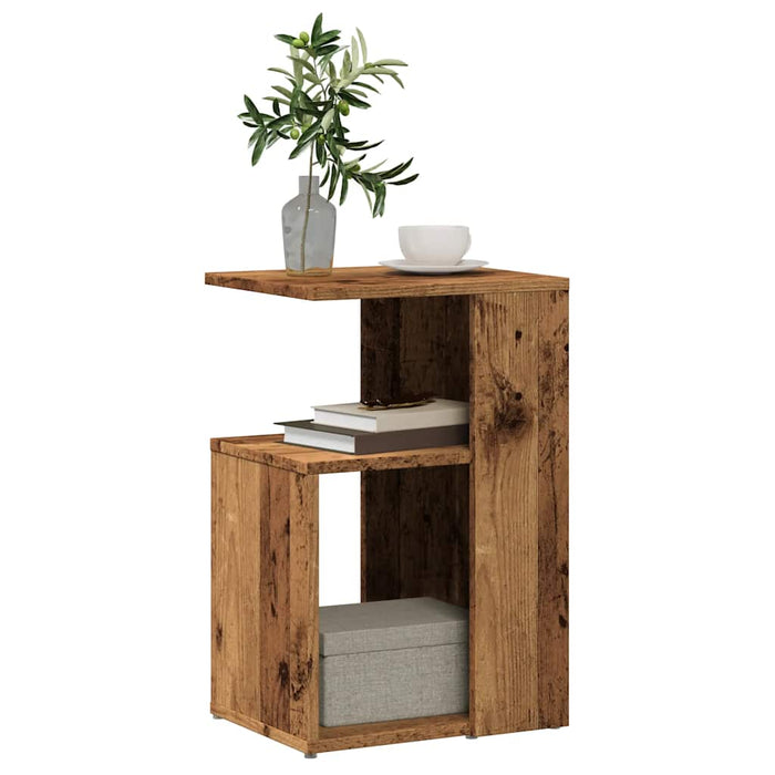 vidaXL Side Table Old Wood 36x30x56 cm Engineered Wood