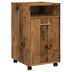 vidaXL Cabinet with Wheels Old Wood 33x38x60 cm Engineered Wood