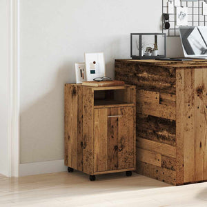 vidaXL Cabinet with Wheels Old Wood 33x38x60 cm Engineered Wood