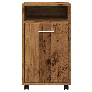 vidaXL Cabinet with Wheels Old Wood 33x38x60 cm Engineered Wood