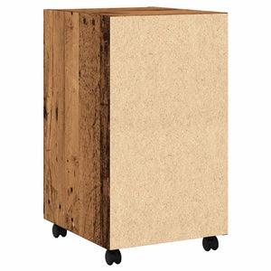 vidaXL Cabinet with Wheels Old Wood 33x38x60 cm Engineered Wood