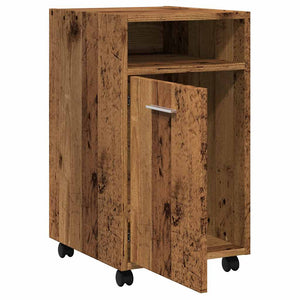 vidaXL Cabinet with Wheels Old Wood 33x38x60 cm Engineered Wood