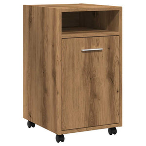 vidaXL Cabinet with Wheels Artisan Oak 33x38x60 cm Engineered Wood