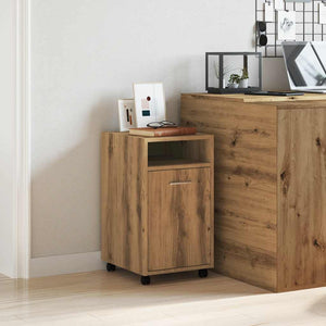 vidaXL Cabinet with Wheels Artisan Oak 33x38x60 cm Engineered Wood