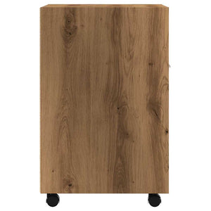 vidaXL Cabinet with Wheels Artisan Oak 33x38x60 cm Engineered Wood