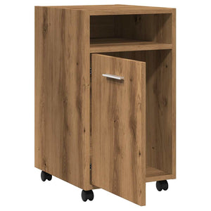 vidaXL Cabinet with Wheels Artisan Oak 33x38x60 cm Engineered Wood