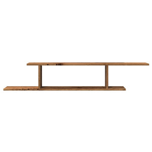 vidaXL Wall-Mounted TV Shelf Old Wood 125x18x23 cm Engineered Wood