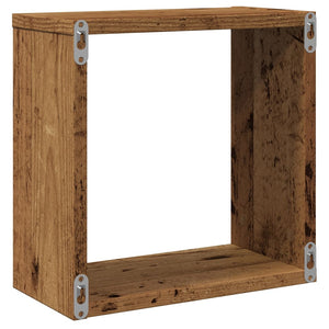 vidaXL Wall Cube Shelves 4 pcs Old Wood 30x15x30 cm Engineered Wood