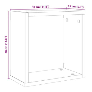 vidaXL Wall Cube Shelves 6 pcs Old Wood 30x15x30 cm Engineered Wood