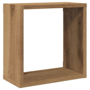 vidaXL Wall Cube Shelves 2 pcs Artisan Oak 30x15x30 cm Engineered Wood