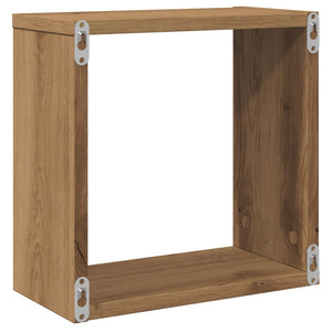 vidaXL Wall Cube Shelves 4 pcs Artisan Oak 30x15x30 cm Engineered Wood