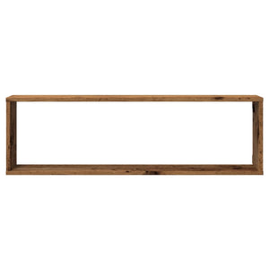 vidaXL Wall Cube Shelves 2 pcs Old Wood 100x15x30 cm Engineered Wood