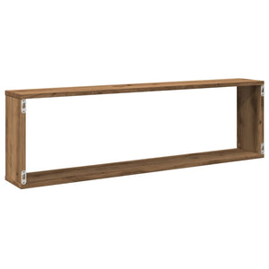 vidaXL Wall Cube Shelves 2 pcs Artisan Oak 100x15x30 cm Engineered Wood