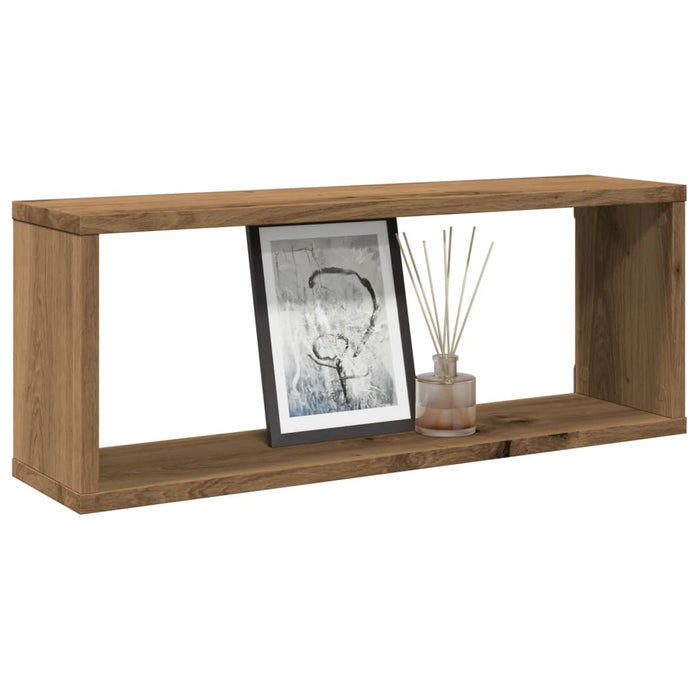 vidaXL Wall Cube Shelves 6 pcs Artisan Oak 60x15x23 cm Engineered Wood