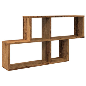 vidaXL Wall Shelf Old Wood 100x18x53 cm Engineered Wood