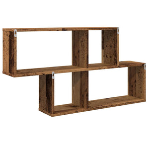 vidaXL Wall Shelf Old Wood 100x18x53 cm Engineered Wood