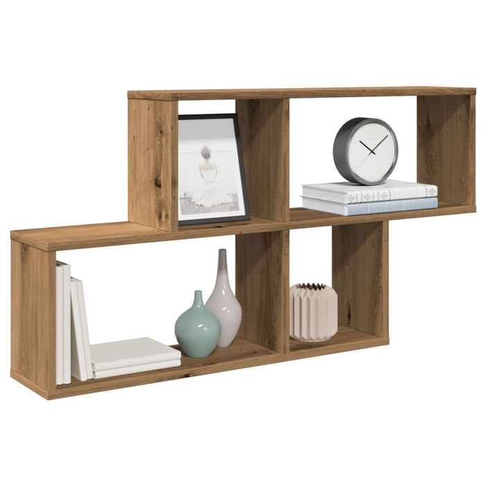 vidaXL Wall Shelf Artisan Oak 100x18x53 cm Engineered Wood