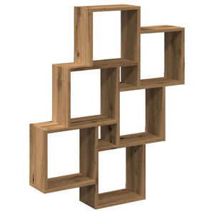 vidaXL Wall Cube Shelf Artisan Oak 78x15x93 cm Engineered Wood