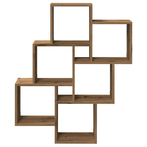 vidaXL Wall Cube Shelf Artisan Oak 78x15x93 cm Engineered Wood