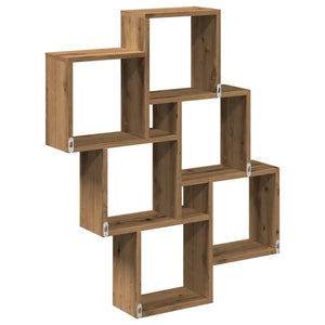 vidaXL Wall Cube Shelf Artisan Oak 78x15x93 cm Engineered Wood