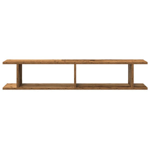 vidaXL Wall Shelves 2 pcs Old Wood 105x18x20 cm Engineered Wood