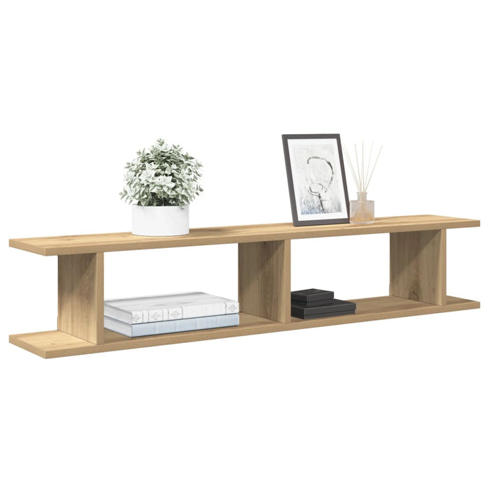 vidaXL Wall Shelves 2 pcs Artisan Oak 105x18x20 cm Engineered Wood