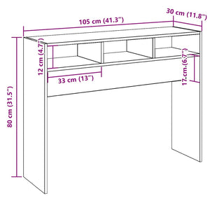 vidaXL Console Table Old Wood 105x30x80 cm Engineered Wood