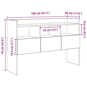 vidaXL Sideboard Old Wood 105x30x70 cm Engineered Wood