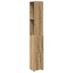 vidaXL Bathroom Cabinet Artisan Oak 25x25x170 cm Engineered Wood