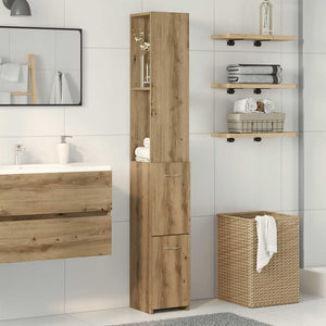 vidaXL Bathroom Cabinet Artisan Oak 25x25x170 cm Engineered Wood