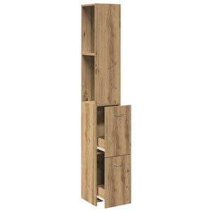 vidaXL Bathroom Cabinet Artisan Oak 25x25x170 cm Engineered Wood