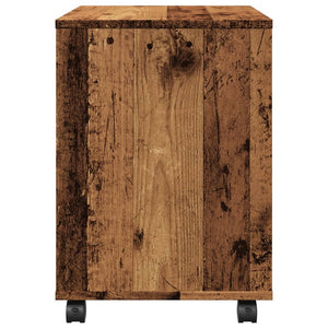 vidaXL Rolling Cabinet Old Wood 45x38x54 cm Engineered Wood