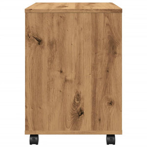 vidaXL Rolling Cabinet Artisan Oak 45x38x54 cm Engineered Wood