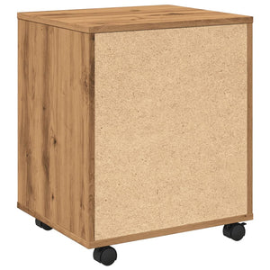 vidaXL Rolling Cabinet Artisan Oak 45x38x54 cm Engineered Wood