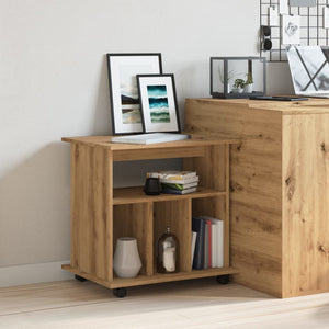 vidaXL Rolling Cabinet Artisan Oak 60x45x60 cm Engineered Wood