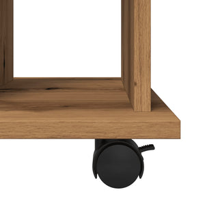 vidaXL Rolling Cabinet Artisan Oak 60x45x60 cm Engineered Wood