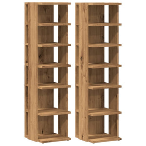 vidaXL Shoe Cabinets 2 pcs Artisan Oak 28x27x102 cm Engineered Wood