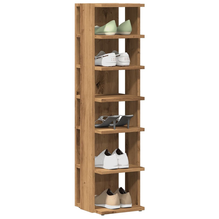 vidaXL Shoe Cabinets 2 pcs Artisan Oak 28x27x102 cm Engineered Wood