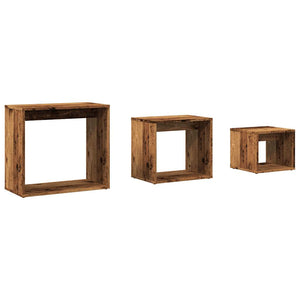 vidaXL Nesting Tables 3 pcs Old Wood Engineered Wood