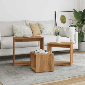 vidaXL Nesting Tables 3 pcs Artisan Oak Engineered Wood