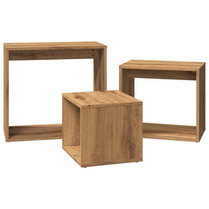 vidaXL Nesting Tables 3 pcs Artisan Oak Engineered Wood