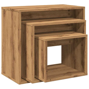 vidaXL Nesting Tables 3 pcs Artisan Oak Engineered Wood